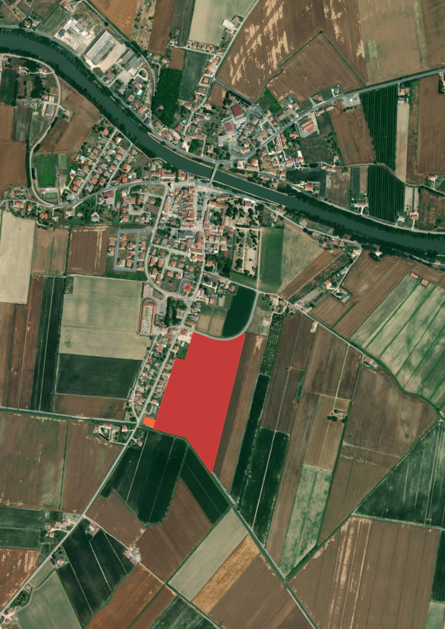 castelguglielmo Collocazione del nuovo impianto. Immagine da satellite © ESRI